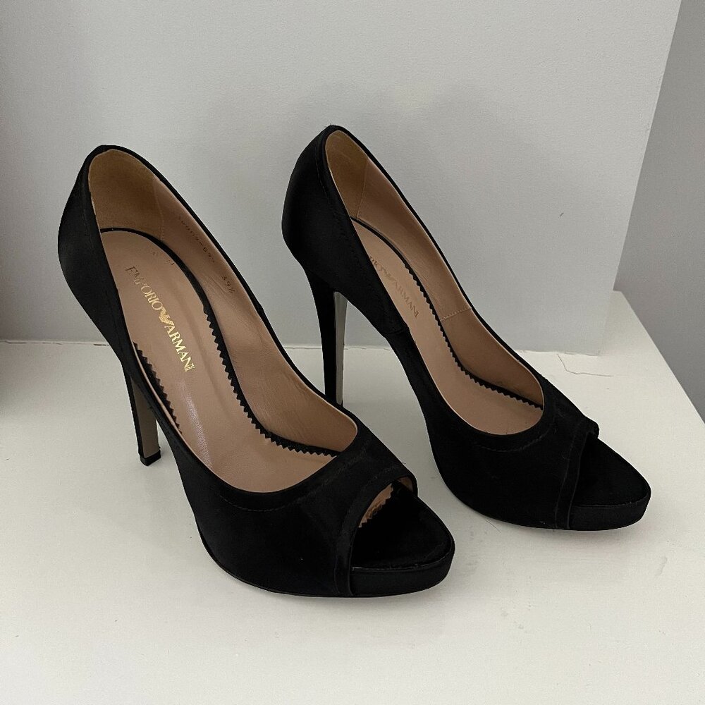 Emporio Armani Black Heels (39 1/2 EU ~ 8 US size)